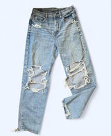 Y2K grunge indie sleaze baggy wide leg distressed American Eagle jeans size 4 Photo 0