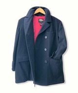 Double Breasted Classic Navy Blue Wool Peacoat, sz. XS Photo 0