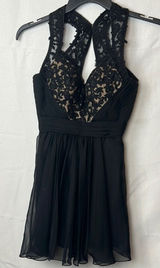 La Femme 20629 Black Lace Mini Dress Size 0 Prom Homecoming Hoco Photo 0