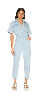 We The Free Marci Jumpsuit Boho Utility Women Cotton Button XL NWT‎ Photo 0