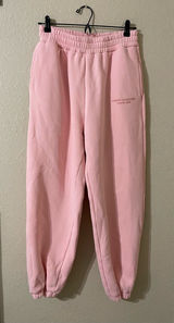Comfrt Pastel Sweatpants Size Medium Bubblegum Pink Fleece Lined Thick Cozy Photo 0
