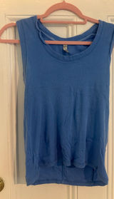 Free People cornflower blue ribbed scoop neck tank top Photo 0