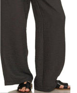 Zenana Woven Crepe‎ Elastic Band Pants Photo 0