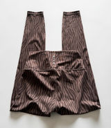 Wilo The Label Brown Zebra Print High Waisted Leggings Small Animal Print Active Photo 0