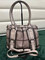 Burberry Northfield Convertible Tote Smoked Check Coated Canvas Photo 0