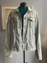 GAP Denim Gap 4 Good Bleached Jean Jacket Summer Festival Beach Indie Burnout L Photo 0