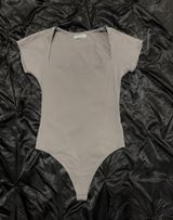 Babaton Aritzia Grey Square Neck Bodysuit  Photo 0