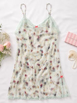 Victoria's Secret Sheer Floral Lace Chemise Nightie Women's Small Mint Green Photo 0