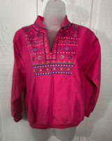 Blast Vintage Women’s Pink Sweatshirt Polo 1/4 Zip Size Small Petite EUC Photo 0