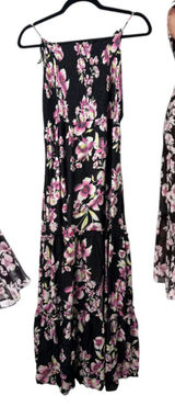 Intimately Free People Garden Party Black Floral Maxi Dress Size Large Photo 0