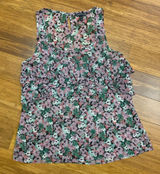 Express Floral Ruffle Tank Top Womens‎ Size Small Sleeveless Blouse Casual Cute Photo 0