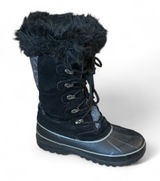 Khombu Nordic 2 women's black suede leather winter snow boots size 7M‎ Photo 0