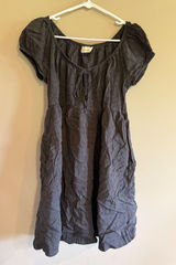 Universal Threads Women XS Gray Embroidered Puff Sleeve Babydoll Mini Dress Photo 0