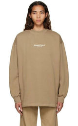 Womens FEAR OF GOD ESSENTIALS Tan Cotton Sweatshirt Size: XL NWT Photo 0