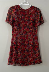 House of Harlow 1960 x Revolve Lotte Red Floral Dress Size Small Photo 0