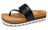 Reef 8 Cushion Sol Hi Black Cork Platform Thong Sandal Beach Casual Flatform Photo 0