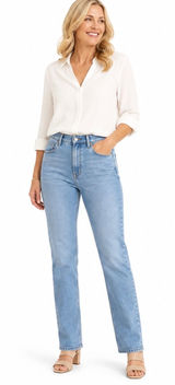 Womens XL Light Wash Denim Jeans High Rise Casual Everyday Sz 16 Photo 0