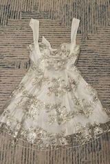 Lucy in the Sky Gold and White Sequin Mini Dress XS Photo 0