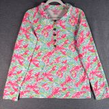 Lilly Pulitzer Skipper Popover Pink Lobster Pullover Quarter Top Med Resortwear Photo 0