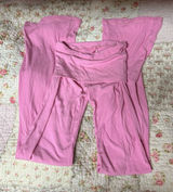 skims bubblegum ribbed fold over pants xxs Photo 0