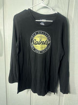 NFL Black Womens New Orleans Saints Long Sleeve Tshirt Size XL EUC Photo 0