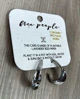 Free people silver tone twisted hoop earrings Photo 0