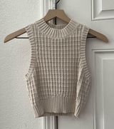 PacSun Vest Cropped Sweater LA Hearts Cream Photo 0