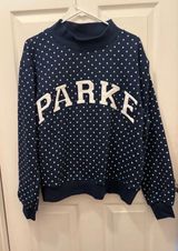PARKE Pola Dot Navy Blue Crewneck Photo 0