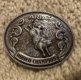 Rodeo Champion Silver Antique Vintage Belt Buckle Photo 0