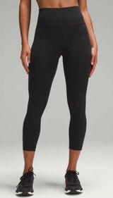Lululemon Wunder Train High-Rise Crop 23" Black Size 6 Photo 0