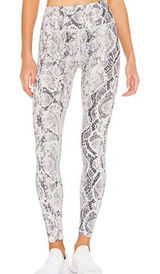 ALO Yoga Cream and Black Snakeskin Leggings Photo 0
