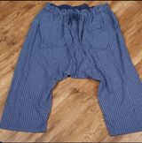 Free People Runyon Oversized Stripe Pants Womens xl Blue Striped Harem Festival Photo 0
