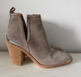 Jeffrey Campbell Cromwell Suede Western Ankle Booties Taupe Block Heel Women’s 8 Photo 0