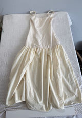 Commense Cream Dropped Waist Midi Dress Sleeveless Square Neck OA240416008 Small Photo 0