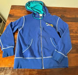 Disney Parks 2020 Walt Disney World Blue Full Zip Hoodie Mickey Donald Medium Photo 0