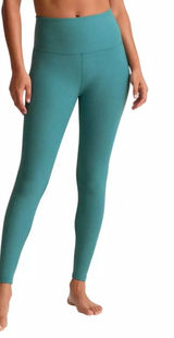 Beyond Yoga Caught in the Midi High Waisted Leggings in Deep Aqua 7/8 Length Photo 0