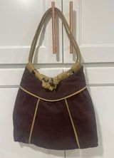 FS Originals Brown Canvas Hobo Shoulder Bag With Tan handmade Accents VTG purse Photo 0