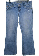 Vintage Y2K American Eagle Artist Bootcut Jeans Size 6 Blue Low Rise 90s Grunge Photo 0
