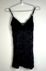 Black Sheer Lace Slip Dress - Size Small Photo 0