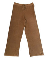 Pact Open Knit Pants L Brown Organic Cotton Linen Coastal Boho Coverup Resort Photo 0