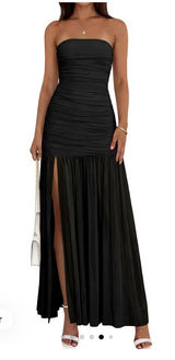 Black strapless dress Size L Photo 0