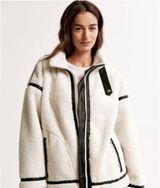 Abercrombie Sherpa Jacket Leather Lined Photo 0