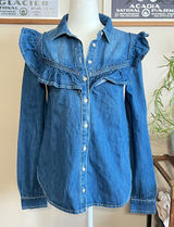Anthropologie Pilcro Women's Chambray XS‎ NWT Cottagecore Prairie Minimalist Photo 0