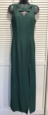 Loralie Maxi Formal Dress Sleeveless Green Strap V Neck Lined Size 6 Back‎ Zip Photo 0