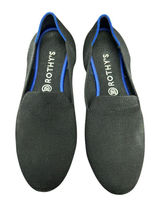 Rothys The Loafers Womens Black Pointed Toe Knit Flats Blue Halo Size 10.5 Photo 0