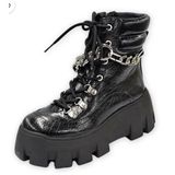 Circus by Sam Edelman Circus NY Aidyn black chain-detail ankle boots Size 6.5 Grunge Goth Lug Sole Photo 0