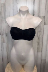 Hype Black Strapless Lace Bra Bandeau XL Wireless Seamless Tube Bra Photo 0