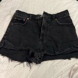 Abercrombie and fitch high rise cutoff shorts in black Photo 0