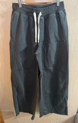 Women’s Aerie Dark Grey Oversized Wide Leg Drawstring Pants Size Small Photo 0