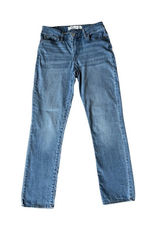Levi Strauss mid rise slim light wash blue denim jeans women's size 6M Photo 0